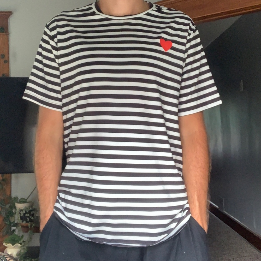 Shein, size medium, black and white striped